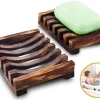 Porte-savon en bois Brun