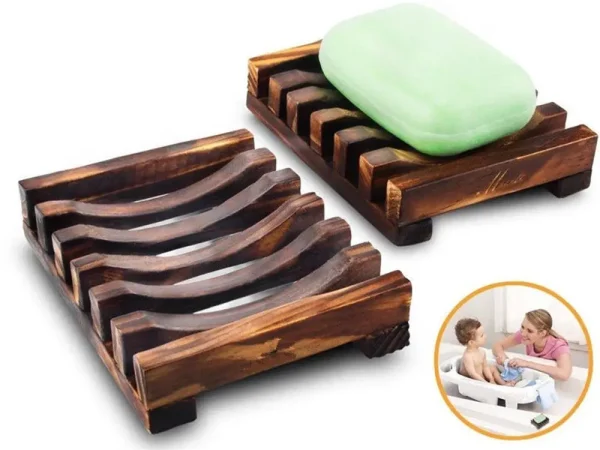 Porte-savon en bois Brun